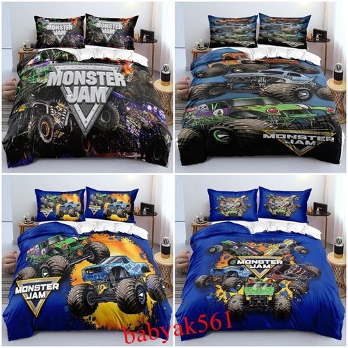 Monster jam duvet cover - monster,