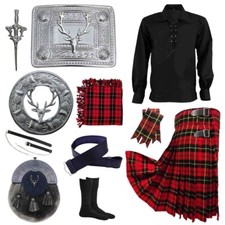 Scottish Antique Stage Head highland kilt outfit Available in 14 Various Tartans