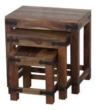 Nest tables sheesham metal - tables,