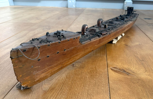 Vintage torpedo boat hull - vintage,
