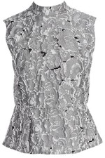 ERDEM GREY JACQUARD TOP UK 12