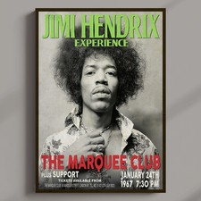 Jimi Hendrix First Marquee 1967 Concert Poster MULTI-PRINT THREE FRAMED Options