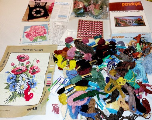 Job lot vintage needlepoint - job,
