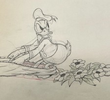 Donald Duck Production Drawing Disney Original Cel Moose Hunters Bee 1937