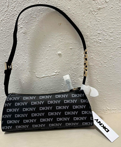 Dkny black grey logo shoulder - black/grey,