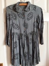 Girls Bobo Choses blue 'Happy Sad' dress, size 6-7 yrs, vgc