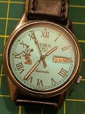  Very Rare 1980's SEIKO 5 AUTOMATIC MICKEY MOUSE WATCH WORKING.