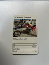 Ace Trump Card Game Dragster Choppers A Chopper For £6,000 1970's