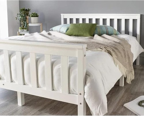 Wooden 4ft bed frame with - wooden,