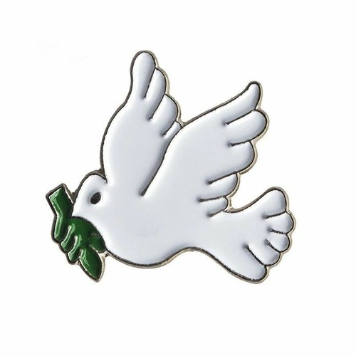 Dove peace enamel pin - peace,