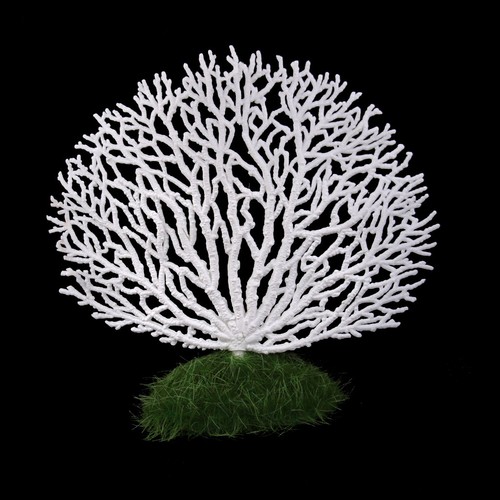 Plastic wht anemone coral - anemone,