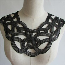 Black Hollow Embroidered