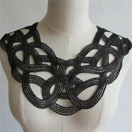 Black hollow embroidered - black,