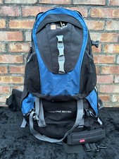 NEW Hi Gear Large Long Haul 80+15 Litre Rucksack Blue Black Raincover Adjustable