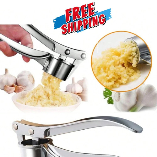 Stainless steel garlic crusher - stainless,