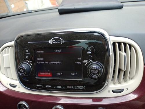 Fiat 500 stereo radio head - stereo,