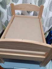  Pine Dolls/Pet Bed From Ikea. 52 x 34 CM. Collect Only from Wirral Merseyside 