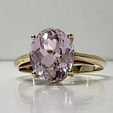 Kunzite ring 9K 9ct yellow