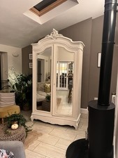 Double Door Mirrored French Armoire