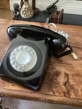 Vintage  Table Top Dial GEC 746 75/1  Telephone Black Receives Calls