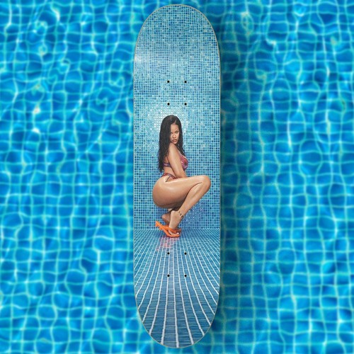 Rihanna showers skateboard - rihanna,
