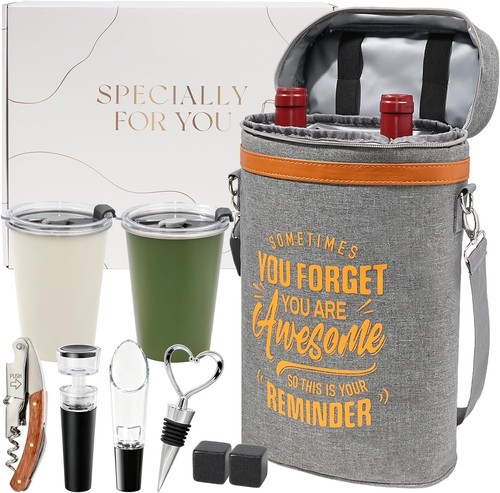 Insulated wine cooler bag - insulated, for