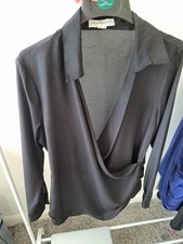 Black Long Sleeved Top Size 18. By Singh S Moden. Longer At The Back