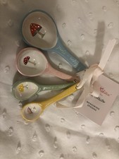 Cath Kidston Set Of 4 Ceramic Measuring Spoons Toadstool Mushroom New