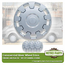 16 inch Gloss Silver Deep Dish Van Wheel Trims for Vauxhall Vans Hub Caps Covers