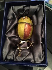 Vintage Atlas Faberge Egg Featuring The Golden Garden 