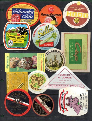 Cheese labels all different