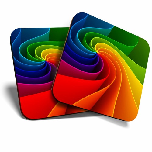 Coasters colourful paper - colourful,