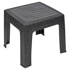 Woven Design Wicker Coffee Table Bistro Outdoor Plastic Garden Patio Furniture