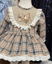Baby girls Tartan Spanish Christmas dress size 0-3/3-6/6-12/12-18/18-24 Months