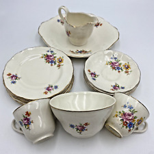 Grindley Creampetal Plate, Small Plates, Saucers, Bowl, Cups & Milk Jug      015