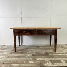 Antique Pine Farmhouse Kitchen Table, Prep Table