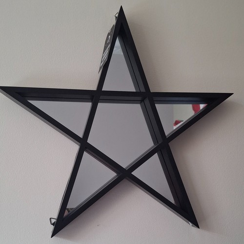 Pentagram mirror black framed - pentagram,