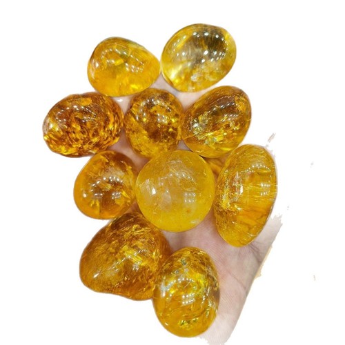 Natural citrine tumbled - natural,