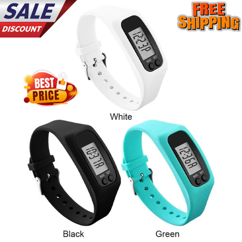 Led pedometer bracelet step - led,