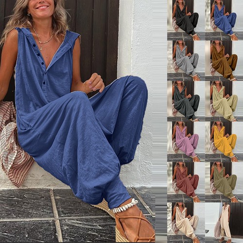 Womens button down jumpsuit - button,