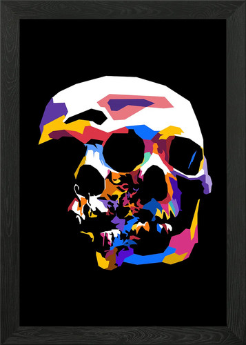 Twin skull pop - pop, framed