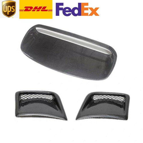 3pc carbon fiber hood bonnet - carbon,