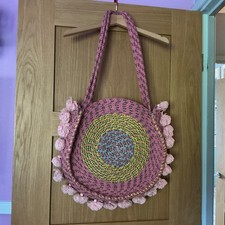 Pink Circular Boho Hippie Tote