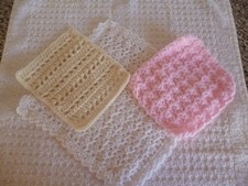 Hand crochet 5" Dolls crib blankets/shawl
