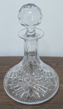 VINTAGE THOMAS WEBB HEAVY LEAD CRYSTAL CUT GLASS SHIP'S DECANTER 27cm HIGH 1.9kg