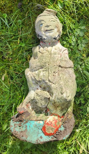 1960s garden gnome - garden, weathered
