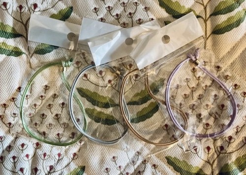 Waxed cotton cord bracelets - cotton,
