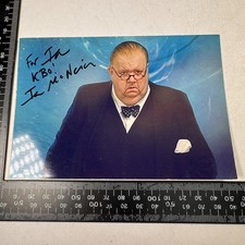 Ian McNeice Actor Dr Who Winston Churchill Autograph Signed Photo + Note