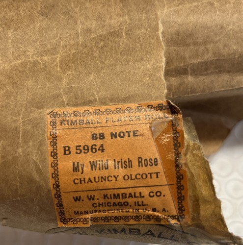 Kimball player piano roll - player,