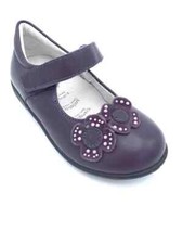 Primigi Agnes Girls Leather Purple  Shoes Embellished Flower Front Sale £25